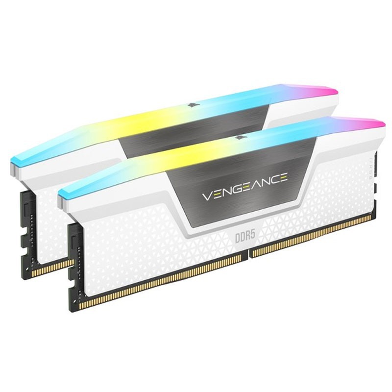 Memria RAM Corsair Vengeance RGB 32GB (2x16GB) DDR5-5600MHz CL36 Branca 1